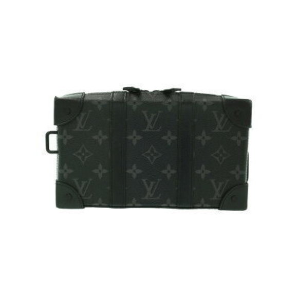 Louis Vuitton Monogram Eclipse Black Soft Trunk Wallet Clutch Bag - Picture 1 of 8